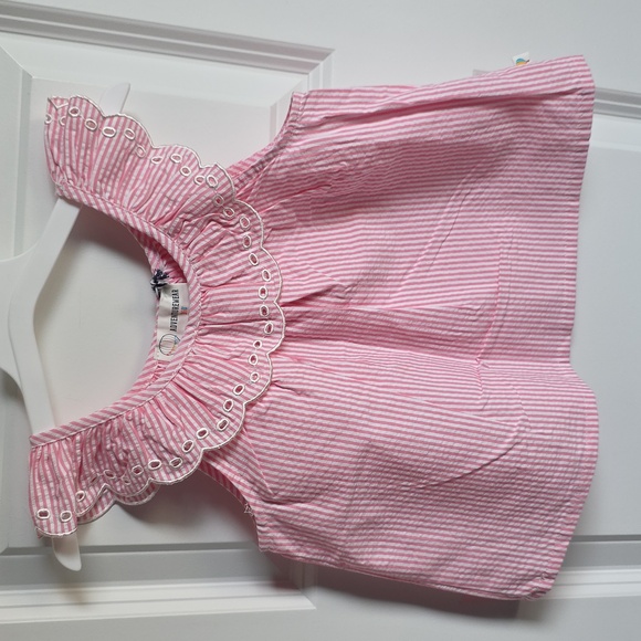 Adventurewear360 Pink Seersucker And Ruffled Lace Outfit Kids Size 5 NWT - Picture 2 of 9